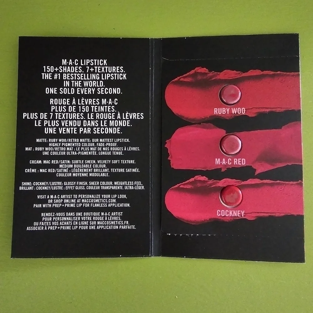⚪ $1 ADD ON ⚪ MAC COSMETICS LIPSTICK DISCOVERY/SAMPLE PACK